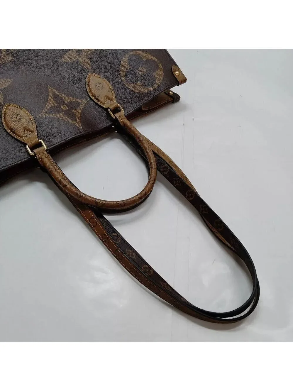 100% Authentic Louis Vuitton  On the Go GM Brown Monogram Giant Tote Bag